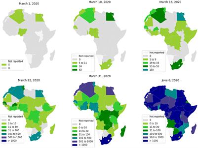 Spatio-temporal evolution of the COVID-19 across African countries